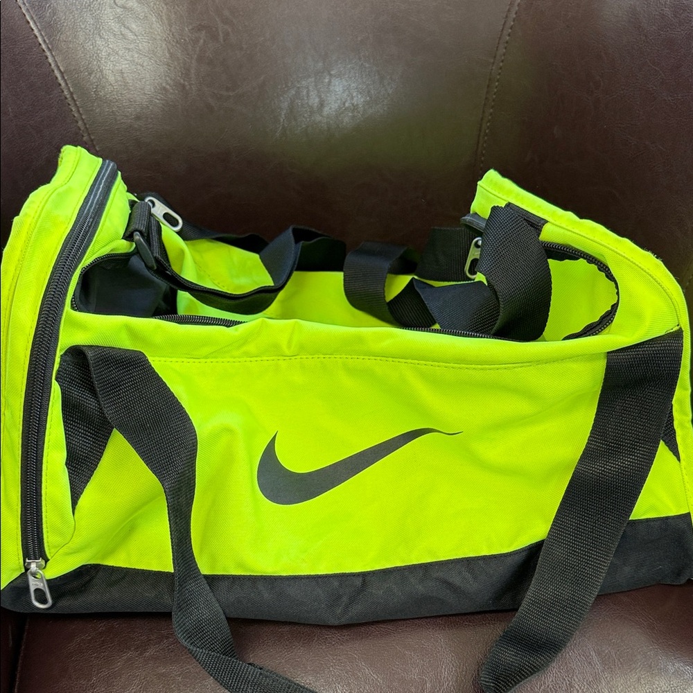 Nike Bright and Black Duffel Bag